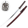 Set Katana Wakizashi Tanto rouge décoratif avec support
