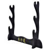 Support de table bois pour 3 katanas - Noir