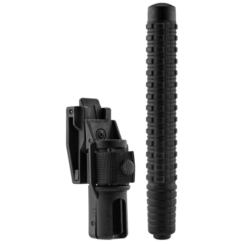 Matraque télescopique Armsco noire – grip antidérapant