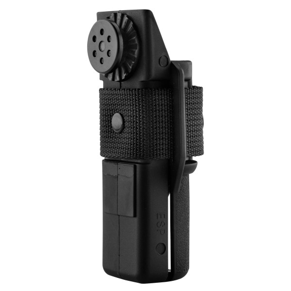 Matraque télescopique Armsco noire – grip antidérapant