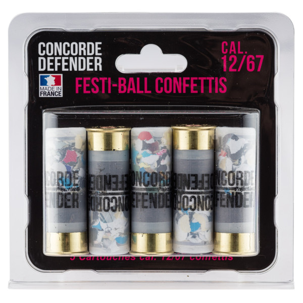 Cartouches Festi-Ball Cal. 12/67 Confettis – Lot de 5