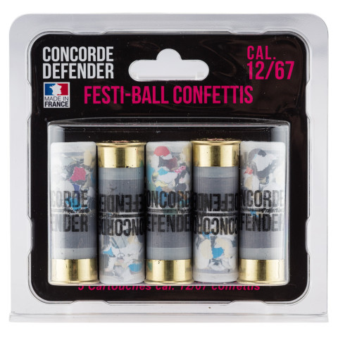 Cartouches Festi-Ball Cal. 12/67 Confettis – Lot de 5