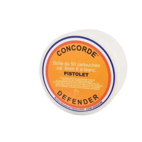 Cartouches 8 mm PAK Concorde Defender – Boîte de 50