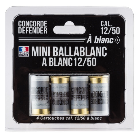 Cartouches à blanc Cal. 12/50 Concorde Defender x4
