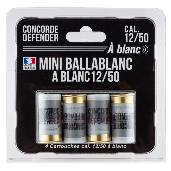 Cartouches à blanc Cal. 12/50 Concorde Defender x4
