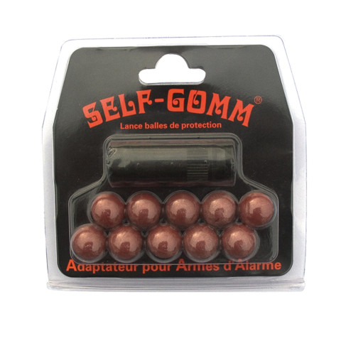 Adaptateur Self Gomm Armsco + 10 projectiles caoutchouc M9x1.0