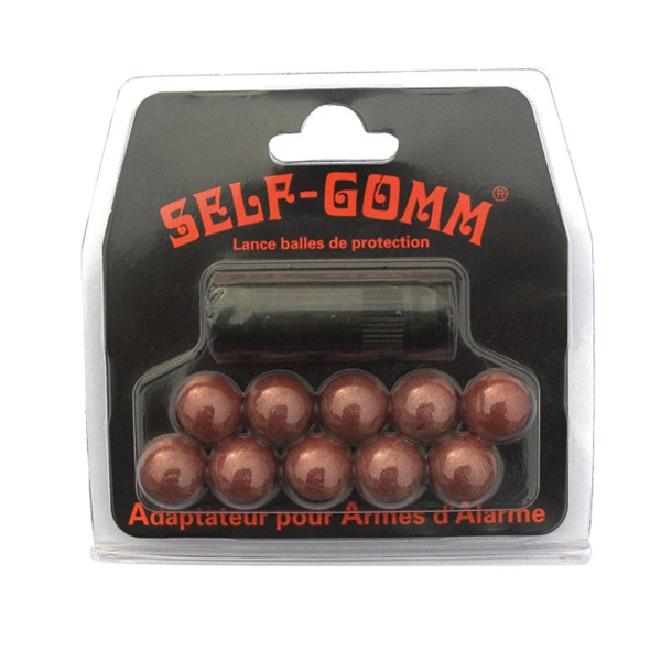 Adaptateur Self Gomm Armsco + 10 projectiles caoutchouc M9x1.0