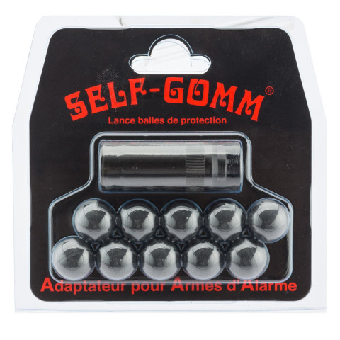 Adaptateur SAPL Self Gomm 18 mm + 10 projectiles caoutchouc