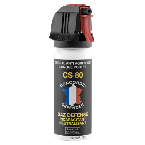 Spray lacrymogène CS 50 ml Concorde Defender compact