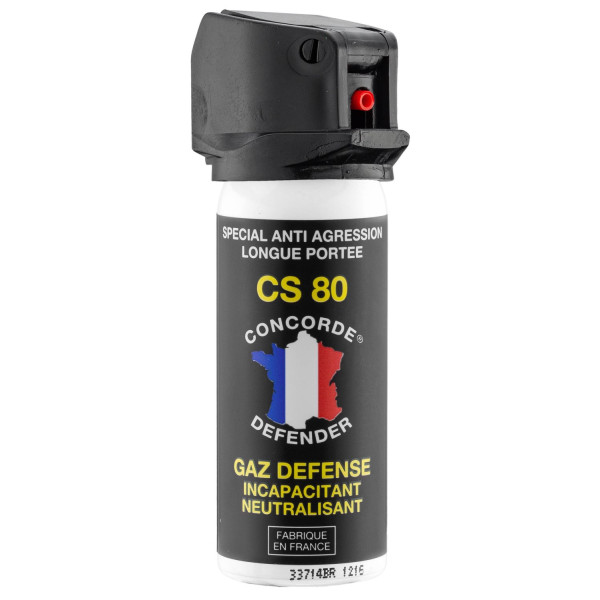 Spray lacrymogène CS 50 ml Concorde Defender compact