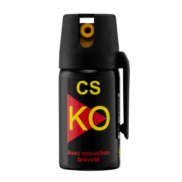 Spray lacrymogène CS jet 40 ml – défense précise et compacte