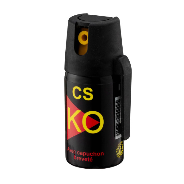 Spray lacrymogène CS jet 40 ml – défense précise et compacte