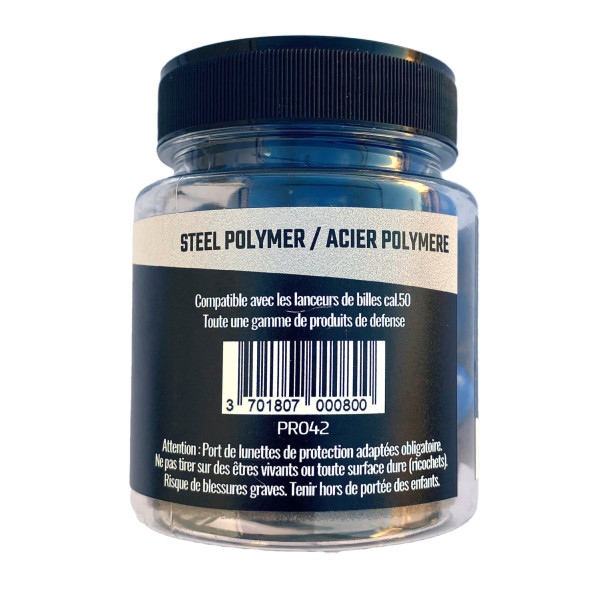 Billes en acier de défense Praga Technology Steel Defense C50 – Lot de 50