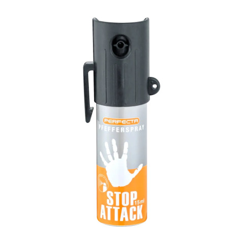 Bombe de défense gaz OC poivre 15 ml Perfecta Stop Attack