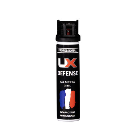 Bombe lacrymogène UX gel CS 75 ml à capot clapet
