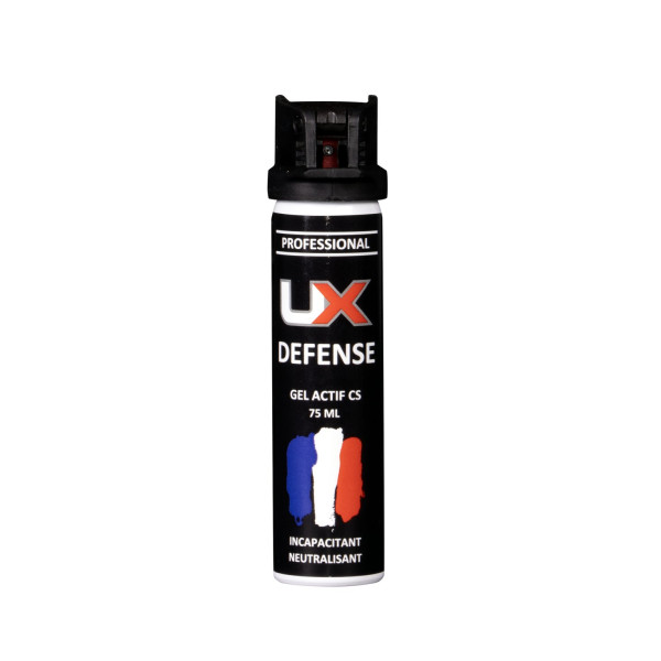 Bombe lacrymogène UX gel CS 75 ml à capot clapet