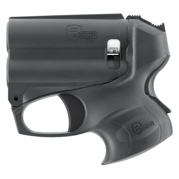 Kit pistolet PGS II Black Prepared 2 Protect P2P avec lampe 200 lumens et bombe poivre 11 ml