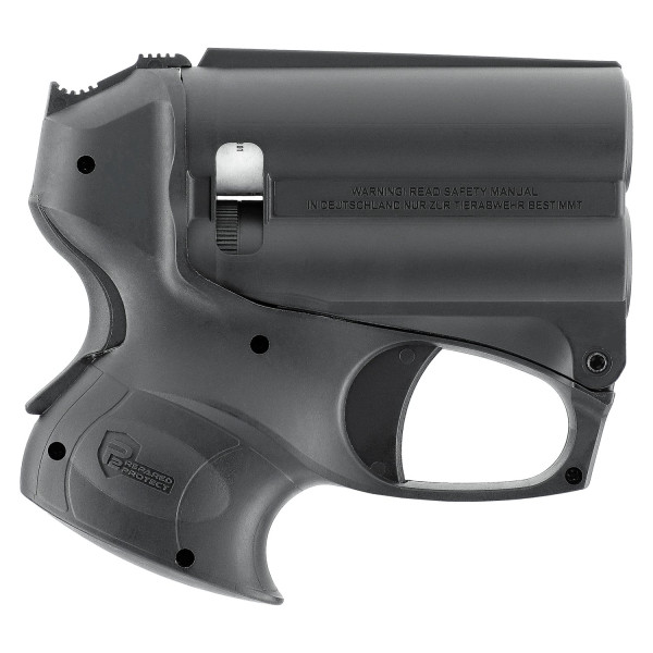 Kit pistolet PGS II Black Prepared 2 Protect P2P avec lampe 200 lumens et bombe poivre 11 ml