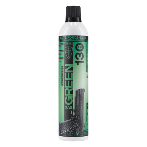 Bombe de gaz Green Gas 600 ml Elite Force Maintenance 130 PSI avec huile silicone
