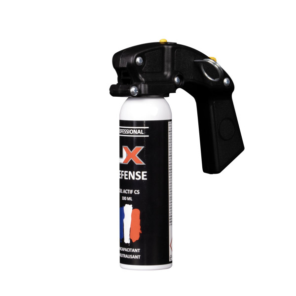 Bombe lacrymogène gel CS UX Pro 100 ml à poignée standard