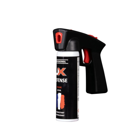 Bombe lacrymogène gaz poivre UX Performance Pro 100 ml poignée noire