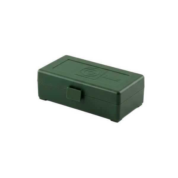 Boîte de rangement munitions Megaline calibre 357 capacité 50 cartouches coloris vert