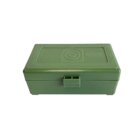 Boîte de rangement munitions Megaline calibre 45 ACP verte capacité 50 cartouches