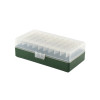 Boîte de rangement munitions Megaline calibre 45 ACP verte capacité 50 cartouches