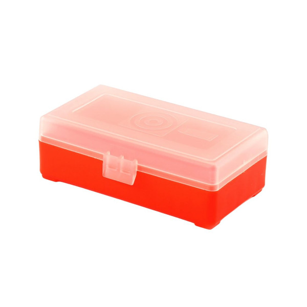 Boîte de rangement 50 munitions calibre 9mm rouge Megaline