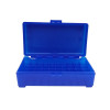 Boîte de rangement 50 munitions calibre 9mm bleue Megaline