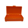Boîte de rangement 50 munitions calibre 9mm orange Megaline