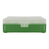 Boîte de rangement munitions cal 9mm Megaline couvercle transparent 100 cartouches verte