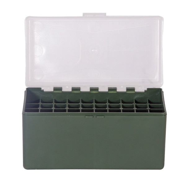 Boîte de rangement munitions Megaline calibre 30-06 couvercle transparent 50 cartouches