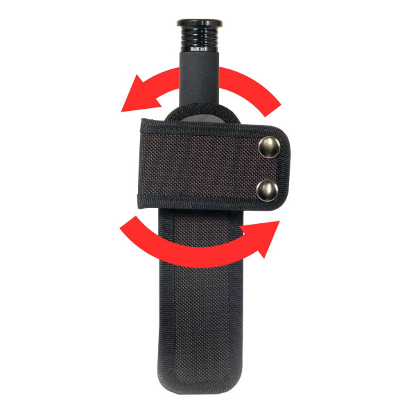 Matraque télescopique Clovx 21 pouces en acier trempé avec étui 360° et bouton poussoir