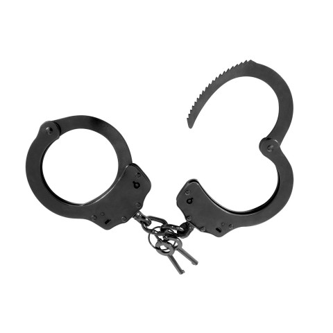 Menottes de poignets acier double verrouillage Clovx – noires
