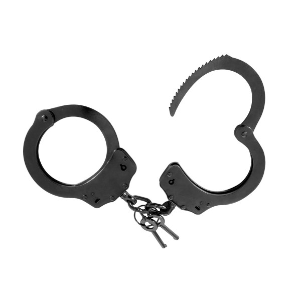 Menottes de poignets acier double verrouillage Clovx – noires