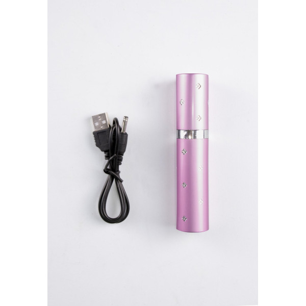 Shocker électrique rouge à lèvres rose métallique UX 2 000 000 V