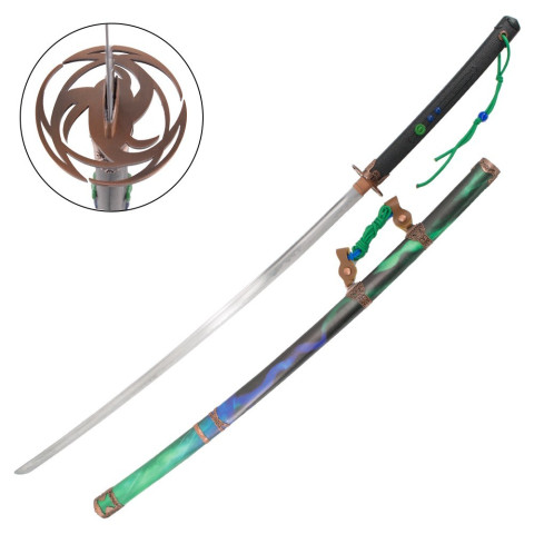 Katana Ghost of Yotei, lame acier 900 mm pour collection