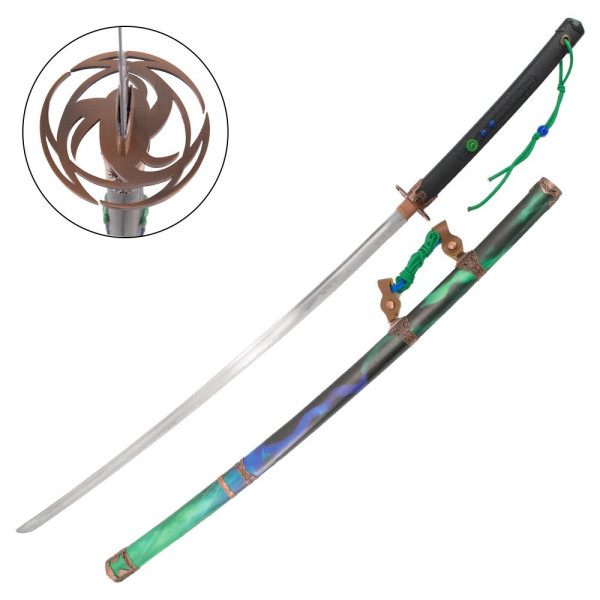 Katana Ghost of Yotei, lame acier 900 mm pour collection