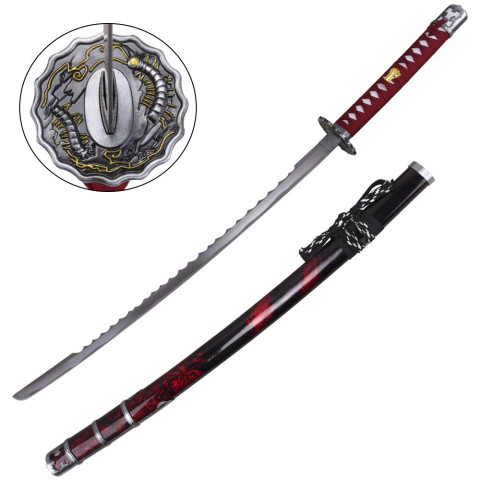 Katana ornemental Naoe Bloodshade - lame décorative acier