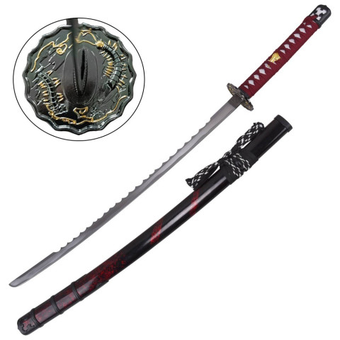 Katana ornemental Bloodshade Naoe - lame acier décorative
