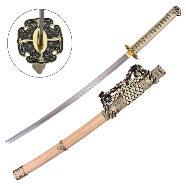 Katana ornemental style japonais - lame décorative acier