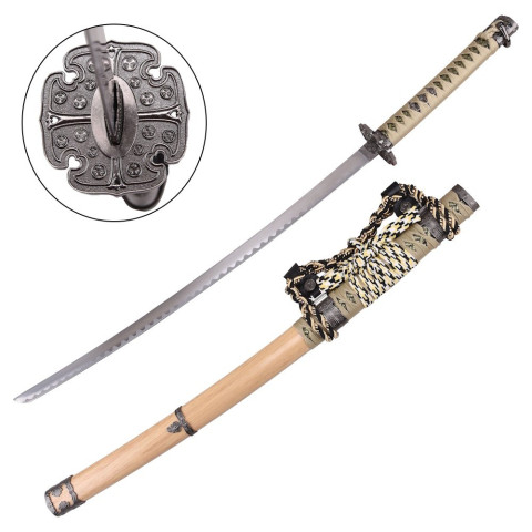 Katana ornemental style japonais - lame acier décorative