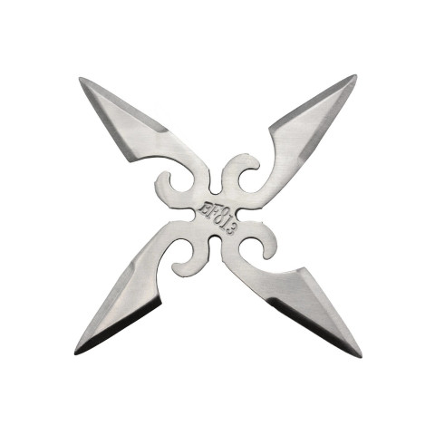 Shuriken 4 Branches en Acier 420 : Durabilité et Style Argenté
