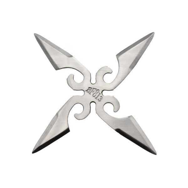 Shuriken 4 Branches en Acier 420 : Durabilité et Style Argenté