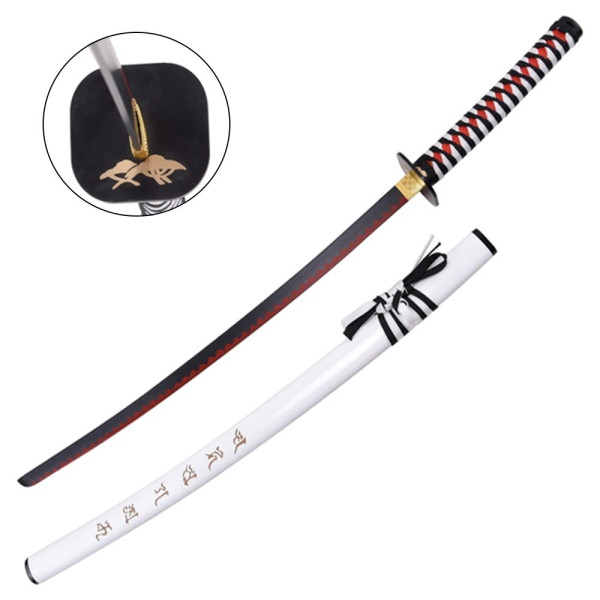 Katana ornemental acier et bois, style japonais traditionnel