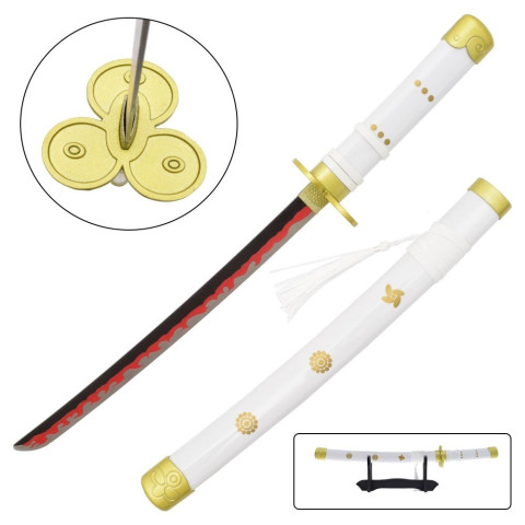 Mini Katana Enma Zoro One Piece décoratif avec support