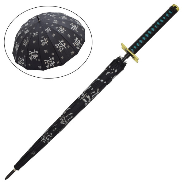 Parapluie manche katana style Demon Slayer décoratif