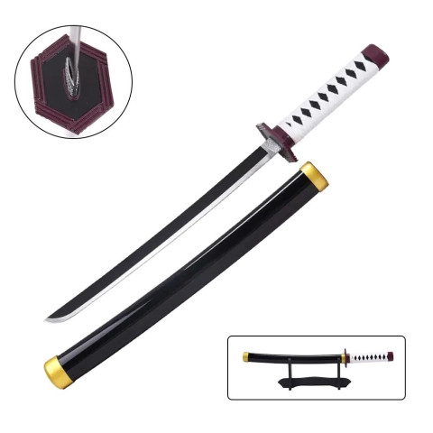Mini katana Giyu Tomioka en bambou, idéal collection