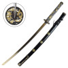 Katana ornemental coloris or motif dragon décoratif